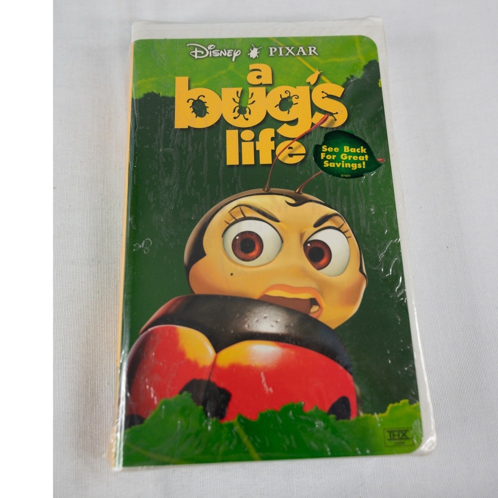 Disney A Bug's Life VHS Movie Clamshell Pixar New Sealed Ladybug‎ Francis cover